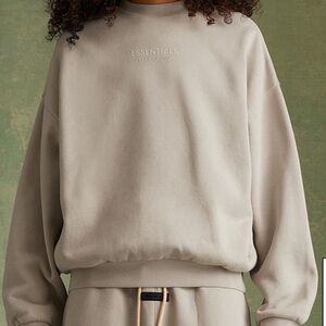 FEAR OF GOD ESSENTIALS Silver Cloud Crew Neck Sweatshirt